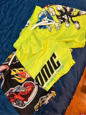 Sonic and Hot Wheels Kids Swim Shorts